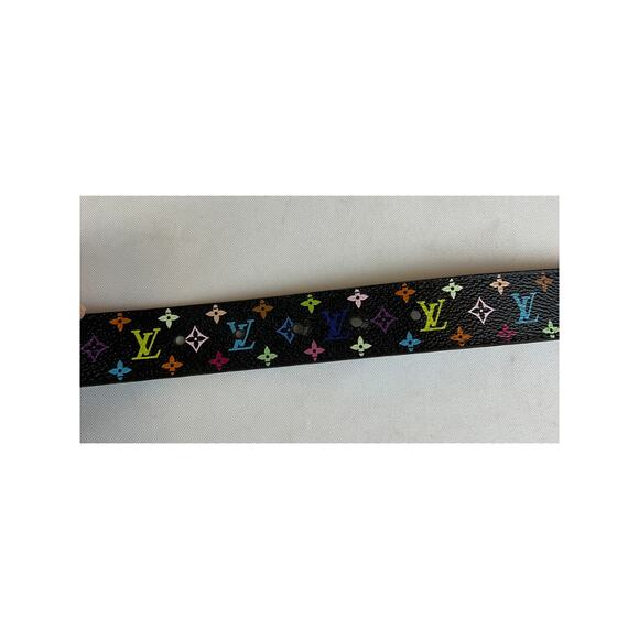 Louis Vuitton Belt, Black with Multicolor Monogram - Size 32 main image 2